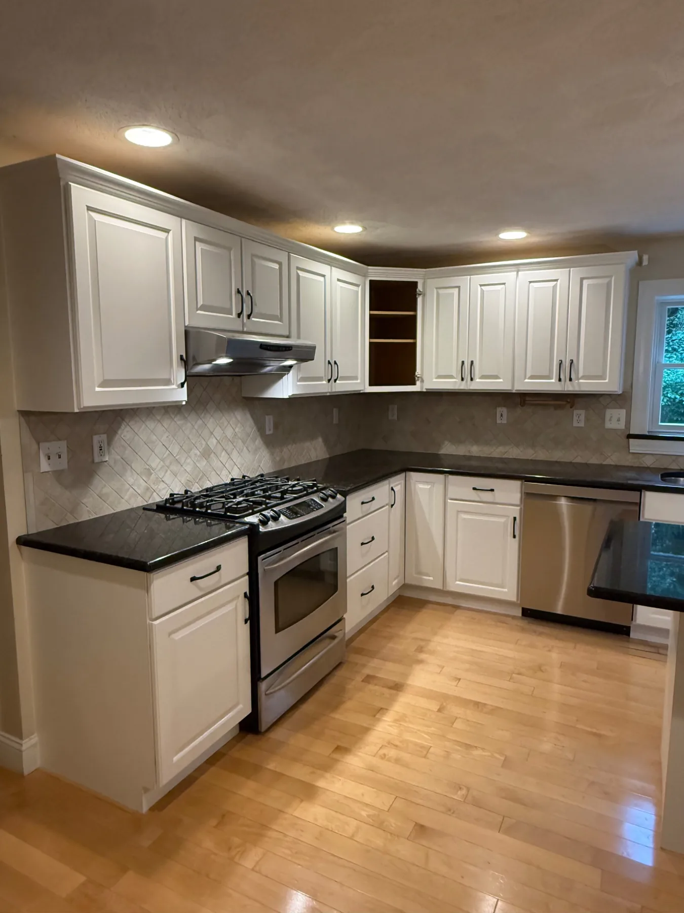 After white kitchen cabinet refacing in Bedford MA