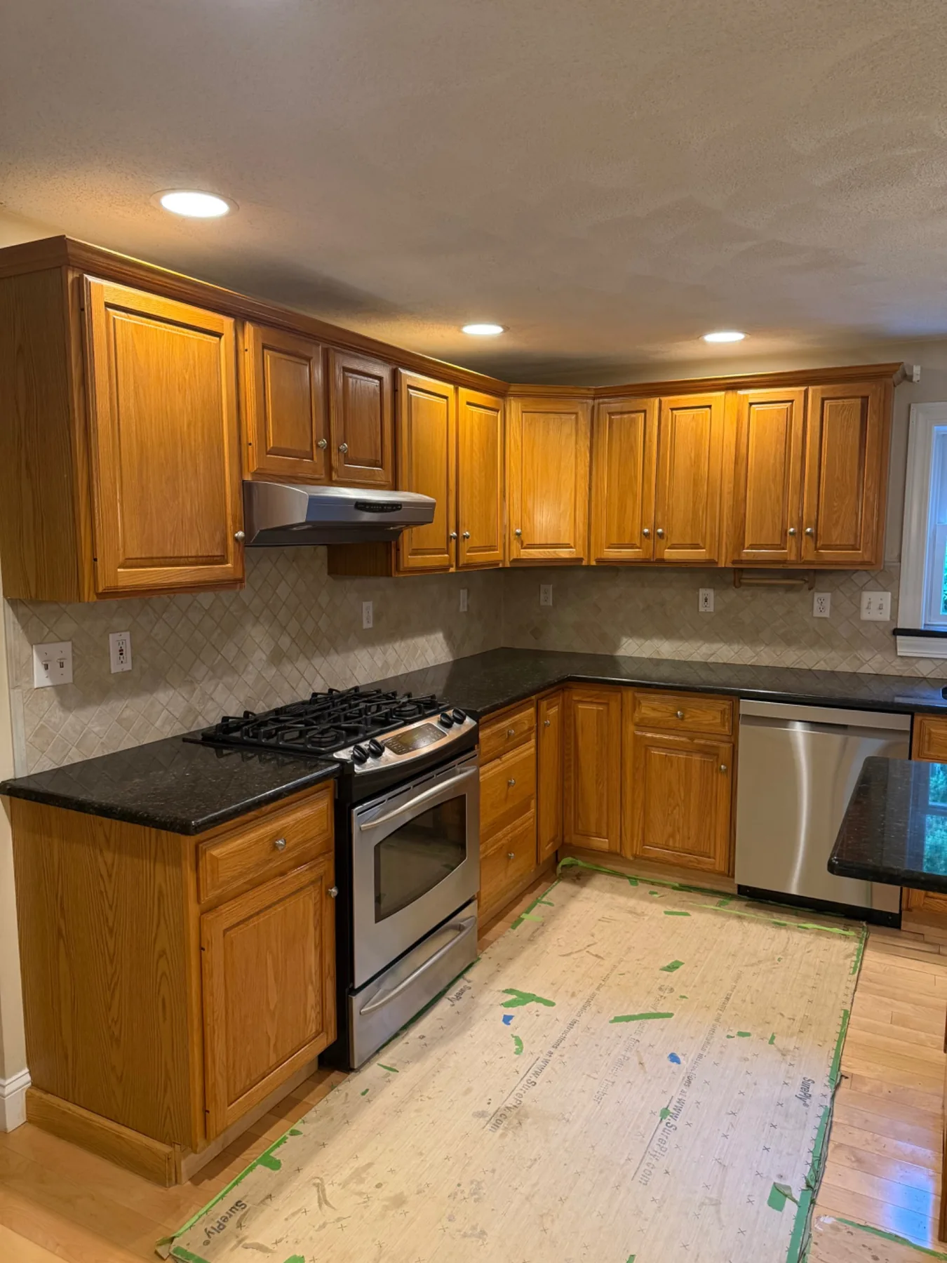 Before kitchen cabinet refacing in Bedford MA